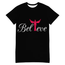 Load image into Gallery viewer, "Believe" T-shirt dress