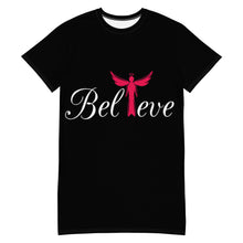 Load image into Gallery viewer, &quot;Believe&quot; T-shirt dress