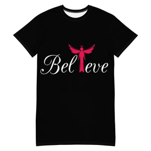 "Believe" T-shirt dress