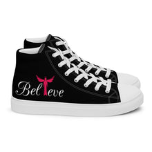 Load image into Gallery viewer, Women’s high top &quot;Believe&quot; shoes